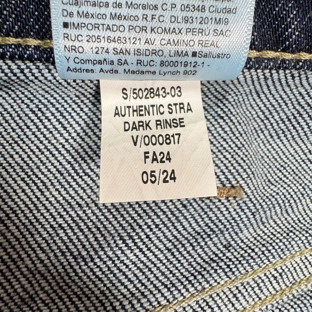 Banana Republic Authentic Straight Jeans Mens 40x32 Dark Rinse Blue Denim Preppy - Picture 13 of 16